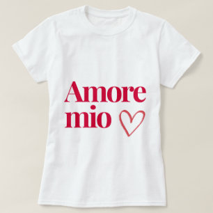 T-shirt Amore Mio ❤️ – Cadeau romantique en coton 