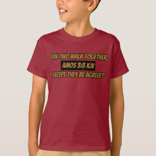 T-shirt Amos 3:3 KJV Bible Verse Écriture Garçon