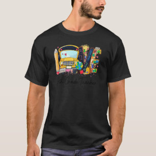 T-shirt Amour 4e année Enseignant Apprendre Amour Inspirer