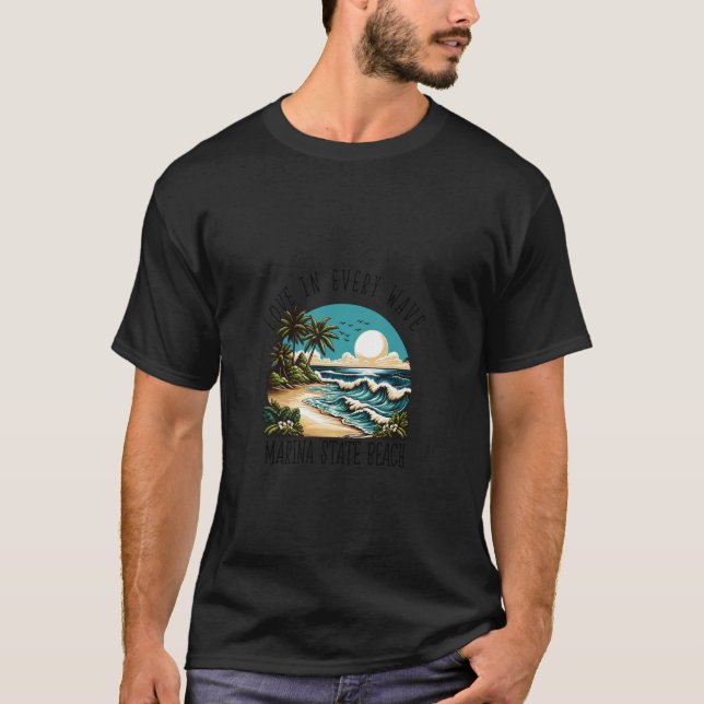 T-shirt Amour à chaque vague - Marina State Beach (Devant)