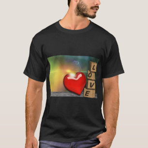 T-shirt Amour Abstrait Coeur Design