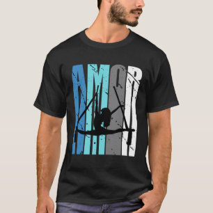 T-shirt Amour Air Yoga Motivant Amor Texte Mots En Rétro
