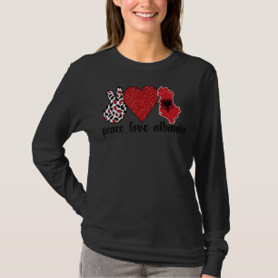 T-shirt Amour Albanie Fière Drapeau Albanais Racines alban