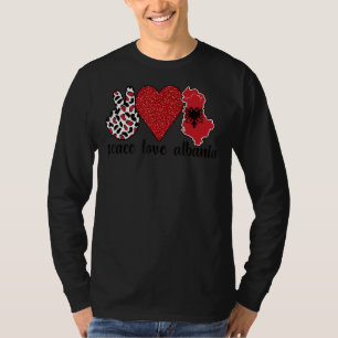 T-shirt Amour Albanie Fière Drapeau Albanais Racines alban