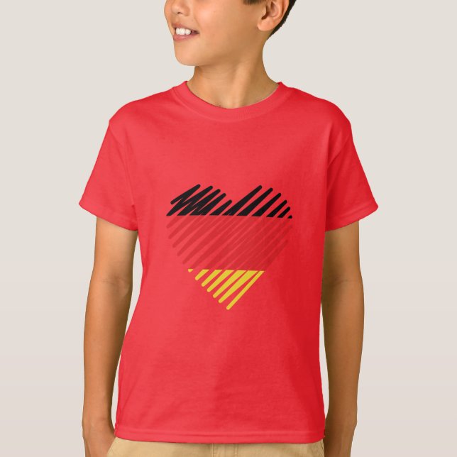 T-shirt Amour Allemagne Fierté (Devant)