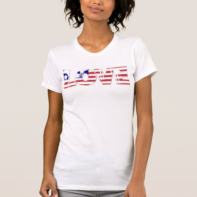 T-shirt Amour américain (Devant)
