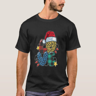 T-shirt Amour Amour Noël Arbre Noël Noël Temps de Noël