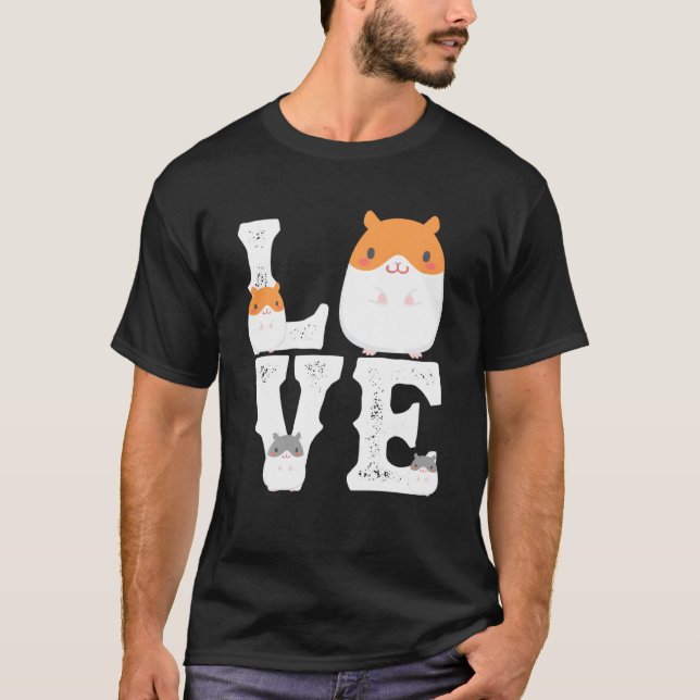 T-shirt Amour Amoureux Hamsters Animaux Jouets Animaux Ama (Devant)