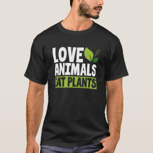 T-shirt Amour Animaux Manger Plante Végétarien Animaux