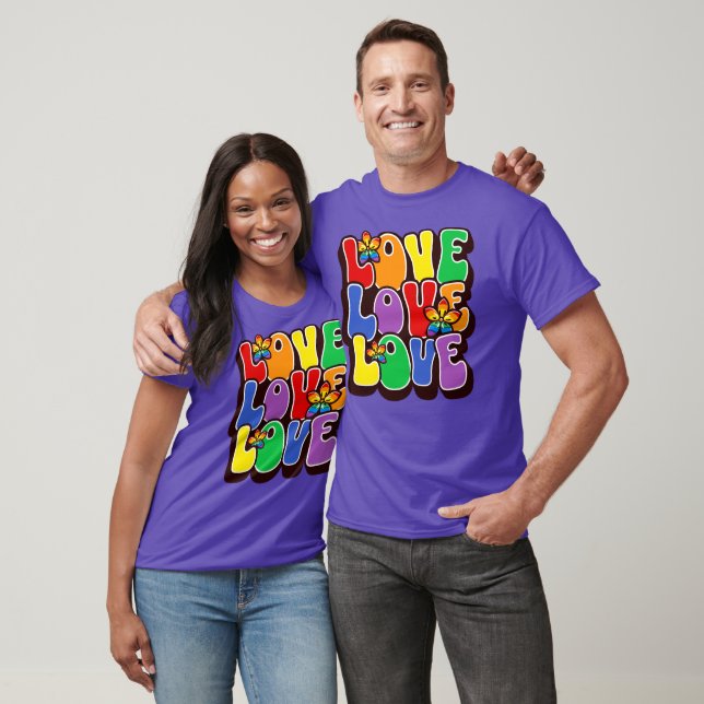 T-shirt Amour arc-en-ciel (Unisexe)