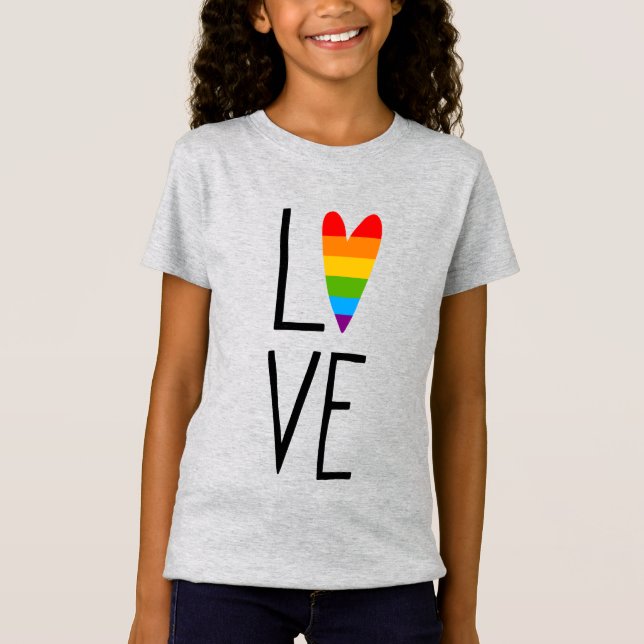 T-Shirt Amour arc-en-ciel (Devant)
