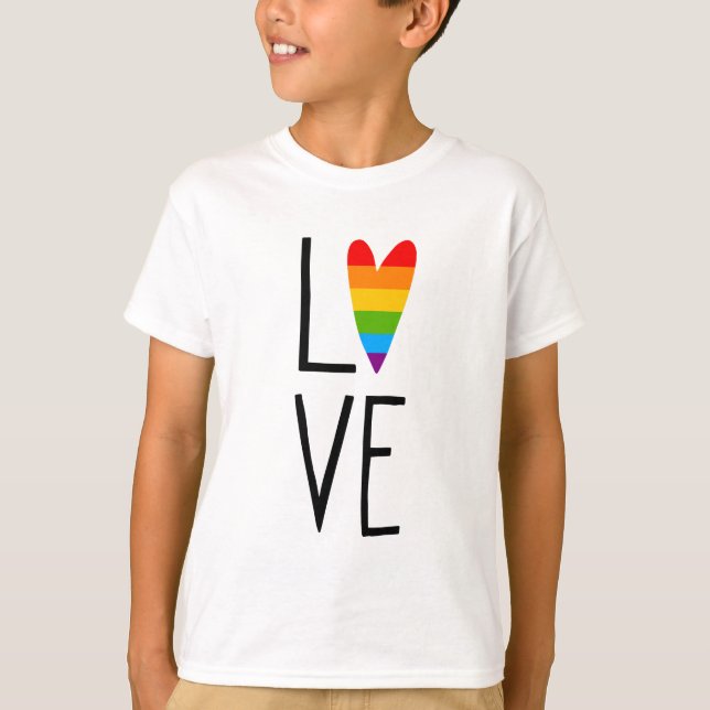 T-shirt Amour arc-en-ciel (Devant)