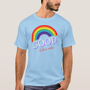T-shirt Amour arc-en-ciel de bonnes vibrations seulement