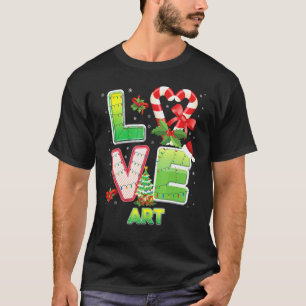 T-shirt Amour Art Noël Chapeau de Père Noël Étudiant Ensei