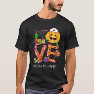 T-shirt Amour Assistant Médicale Vie Halloween Citrouille