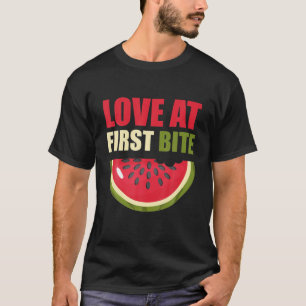 T-shirt Amour Au Premier Bite Funny Kawaii Cute Fruit Wate