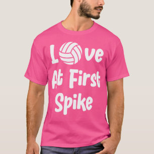 T-shirt Amour Au Premier Spike Funny Volleyball