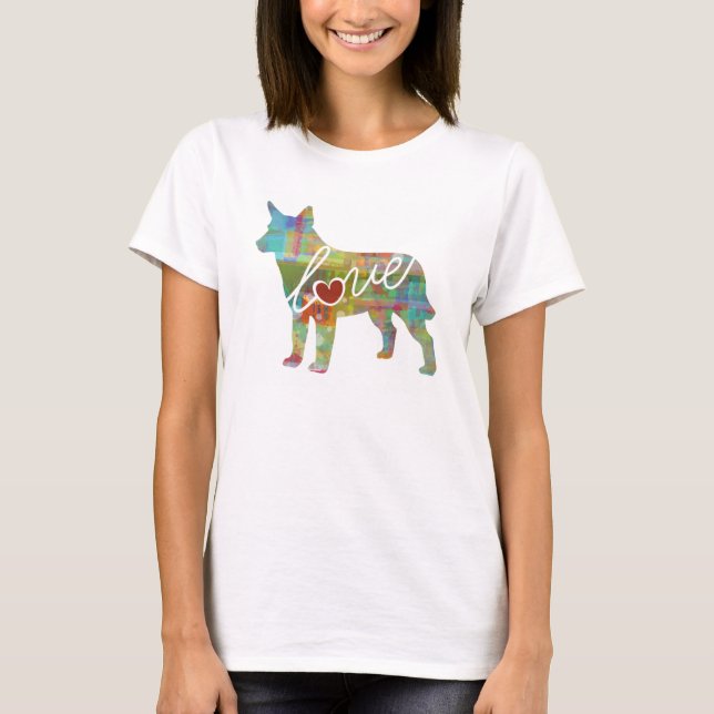 T-shirt Amour australien de chien de bétail (Devant)