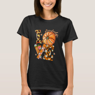 T-shirt Amour Automne Tie Dye Prof Life Citrouille Automne