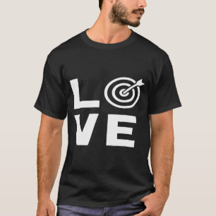 T-shirt Amour Avec Cible Bullseye Archer Archer Lumière