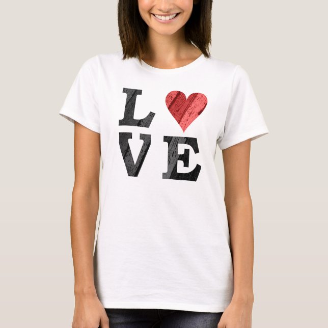 T-shirt AMOUR avec coeur (Devant)