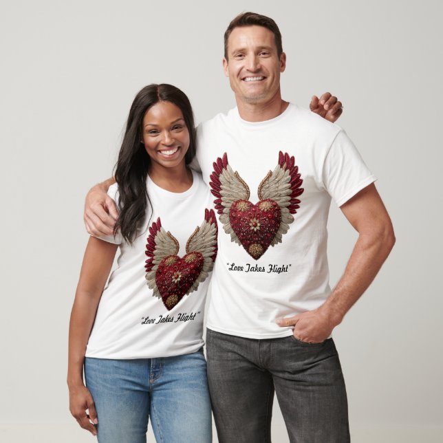 T-shirt « Amour avec des ailes » (Unisexe)