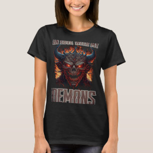 T-shirt Amour Avec Mes Démons Plaisanter Le Mal Monster Cr