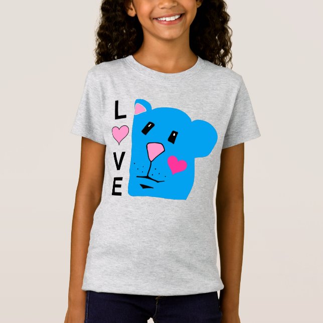 T-Shirt Amour Avec Mignonne Chipmunk Girls Tee (Devant)