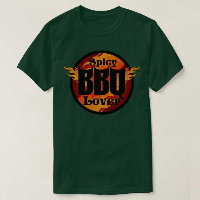 T-shirt Amour barbecue épicé (Design devant)