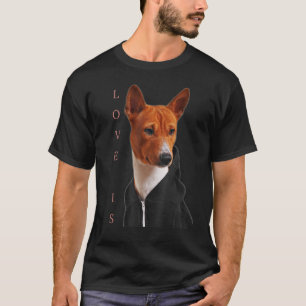 T-shirt Amour Basenji Chien Maman Papa Chiot Mignonne Anim