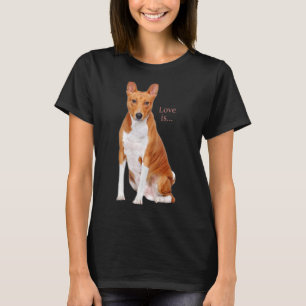 T-shirt Amour Basenji Chien Maman Papa Chiot Mignonne Anim