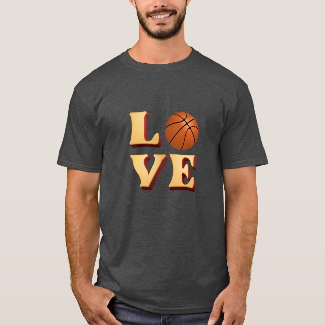 T-shirt amour basket-ball (Devant)