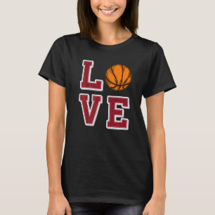 T-shirt Amour Basket-ball Rétro Vintage Jour de Match