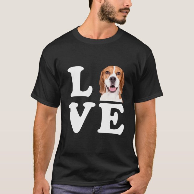 T-shirt Amour beagle (Devant)