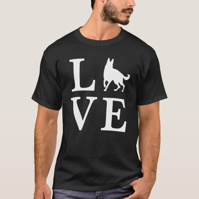 T-shirt AMOUR - Berger Allemand (Devant)