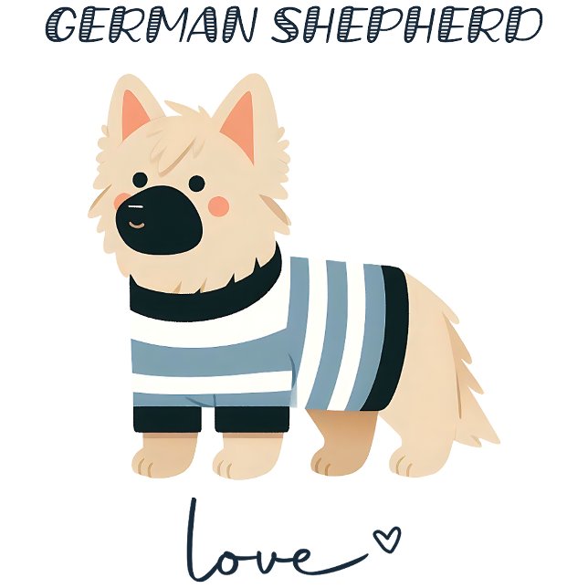 T-shirt Amour berger allemand (Créateur téléchargé)