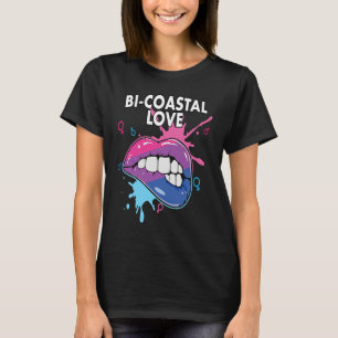 T-shirt Amour Bi-Côtes Fierté de l'Arc-en-Ciel Bisexuel Bi