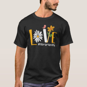 T-shirt Amour Bibliothécaire Retour À L'École 1Er Jour De