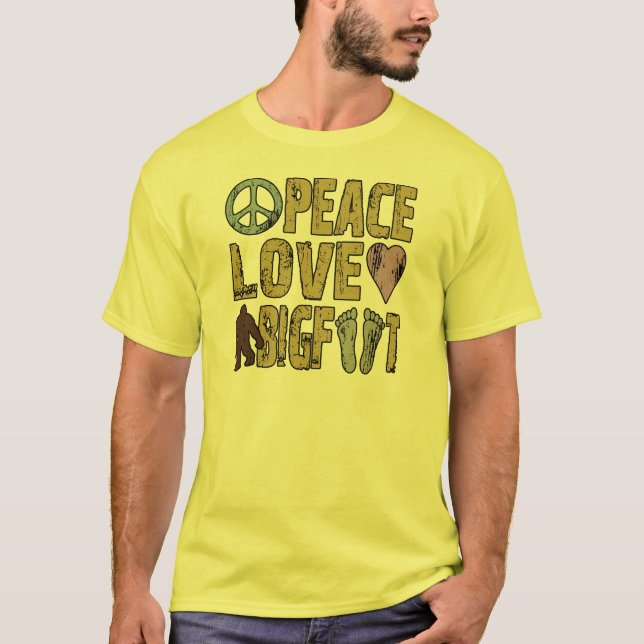 T-shirt Amour Bigfoot de paix (Devant)