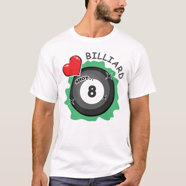 T-shirt Amour Billard  (Devant)