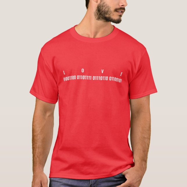 T-shirt AMOUR binaire (Devant)