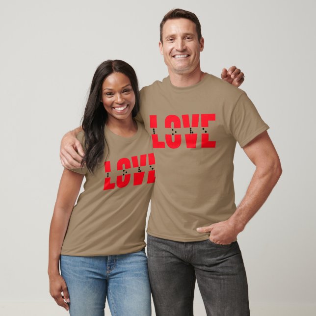 T-shirt Amour Braille Day-Braille Literacy Support Pullove (Unisexe)