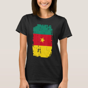 T-shirt Amour Cameroun Vintage Cameroun Drapeau