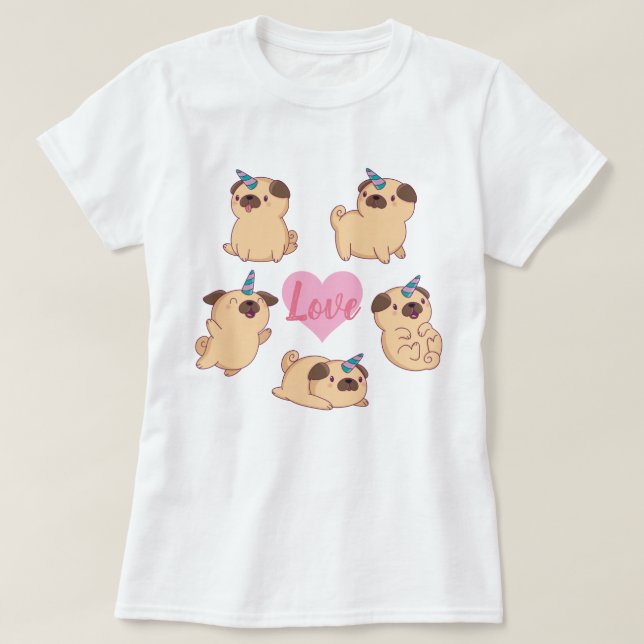 T-shirt Amour carlin (Design devant)