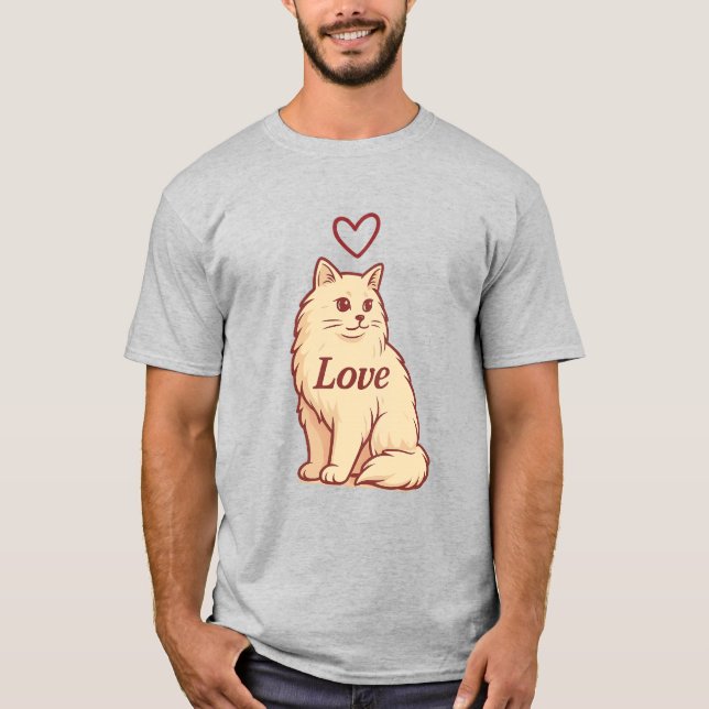 T-shirt amour Chat (Devant)