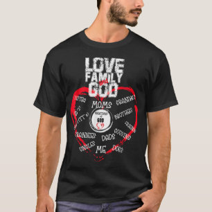 T-shirt Amour chrétien Famille et Dieu Célébration de la F