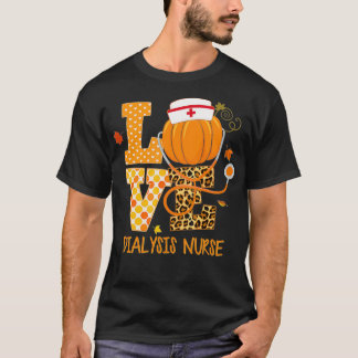 T-shirt Amour Citrouille Thanksgiving Dialyse infirmière c