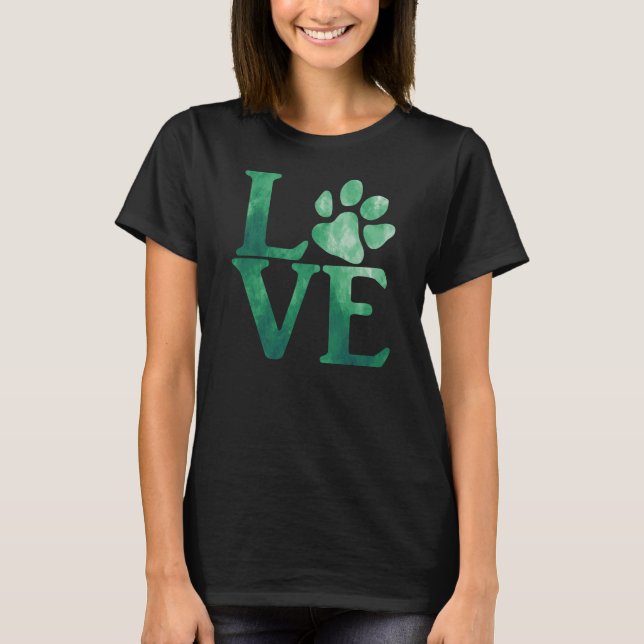 T-shirt Amour Classique Vert (Devant)
