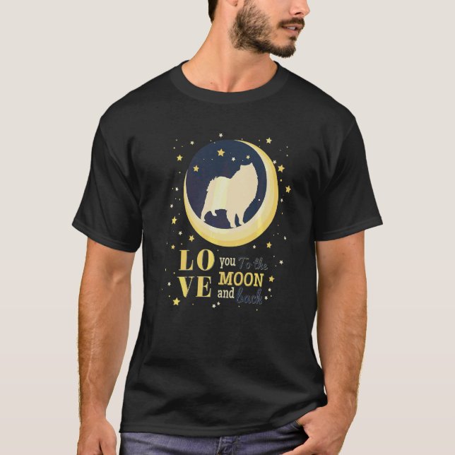 T-shirt Amour Cloud Spitz allemand Spitz à la Lune (Devant)