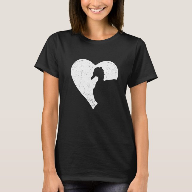 T-shirt Amour Coeur Muscovy Canard Pour Muscovy Canard (Devant)